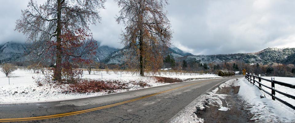 Oak Glen snow landscape