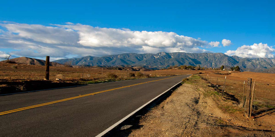 San Gorgonio mountains from Sunset Ave